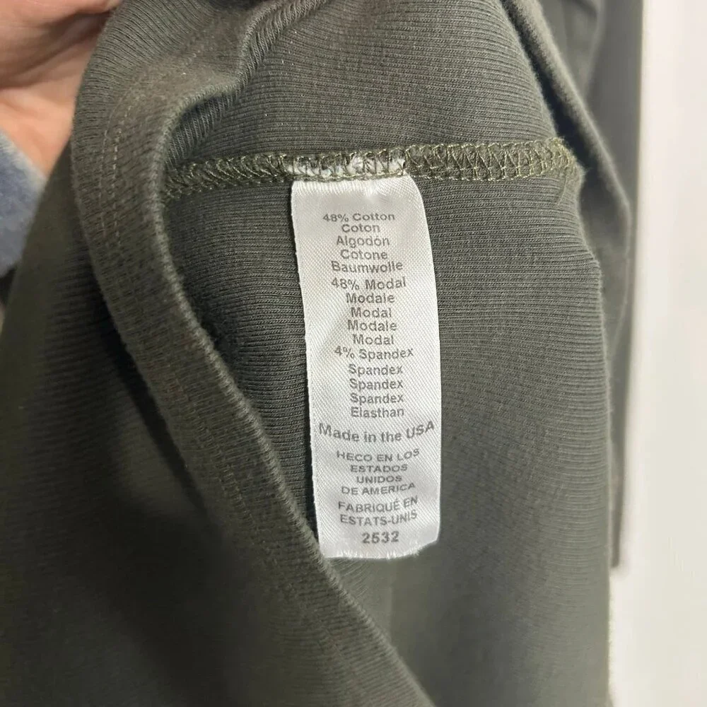 Michael Stars Olive Green Jordan Mini Bodycon Long Sleeve Dress Size Medium - Picture 5 of 7